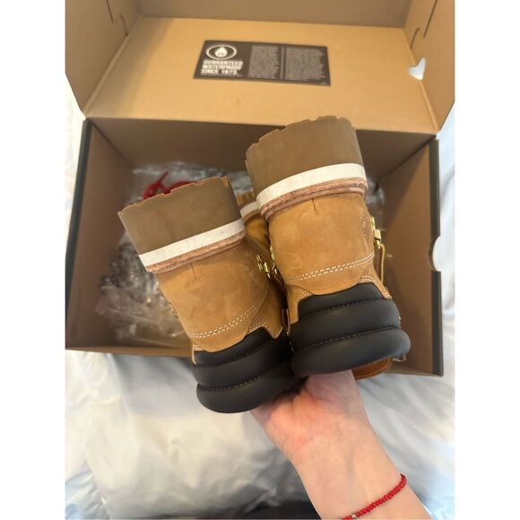 Timberland Womens LTD Heritage Vibram Lux Waterproof Wheat 6" Boots Tan Size 7 - Picture 5 of 13